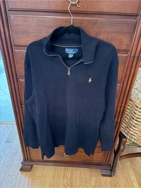 Polo by Ralph Lauren Men's Navy Quarter-Zip Sweater XL